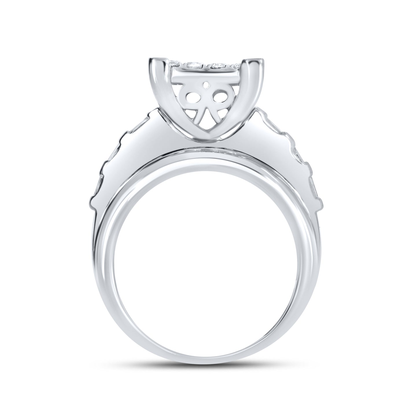 10kt White Gold 1.75 CTW Ladies Diamond Ring