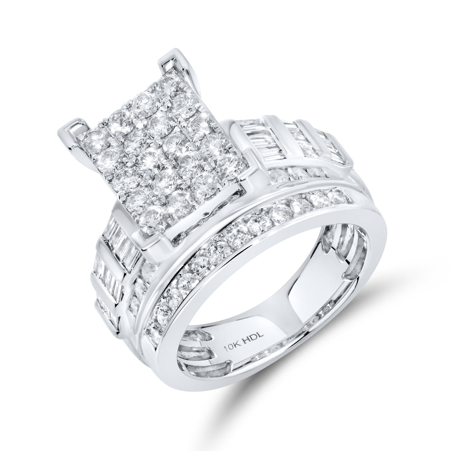10kt White Gold 1.75 CTW Ladies Diamond Ring