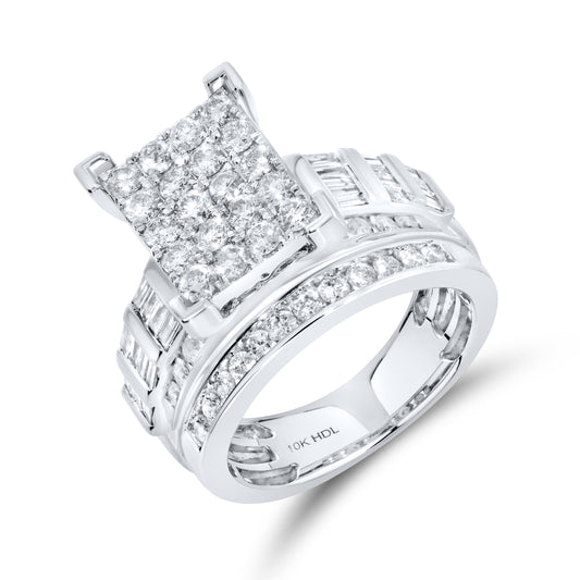 10kt White Gold 1.75 CTW Ladies Diamond Ring
