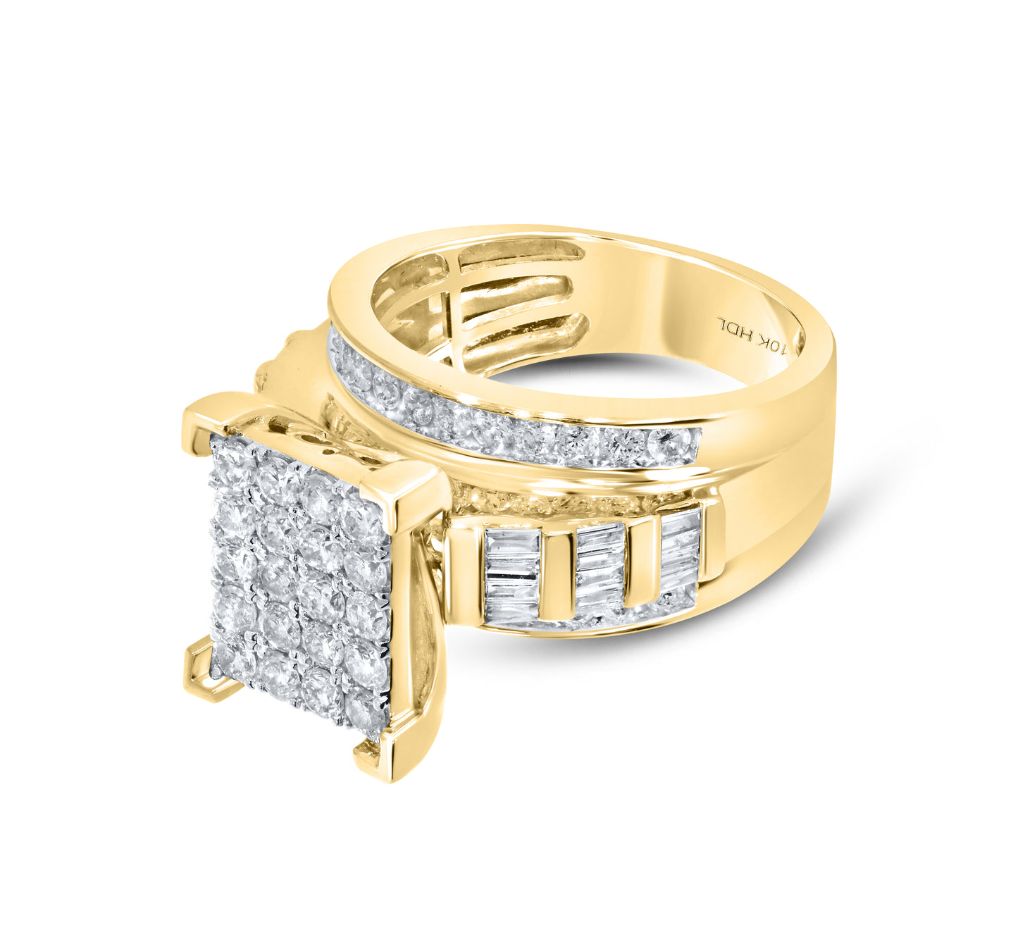 10k Yellow Gold 1.75 ctw diamond ring