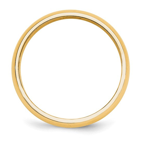 14kt Yellow Gold 5mm Half Round Wedding Band Size 13.5