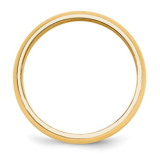 14kt Yellow Gold 5mm Half Round Wedding Band Size 13.5