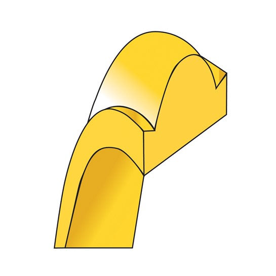 14kt Yellow Gold 8mm Half Round with Edge Wedding Band Size 4.5