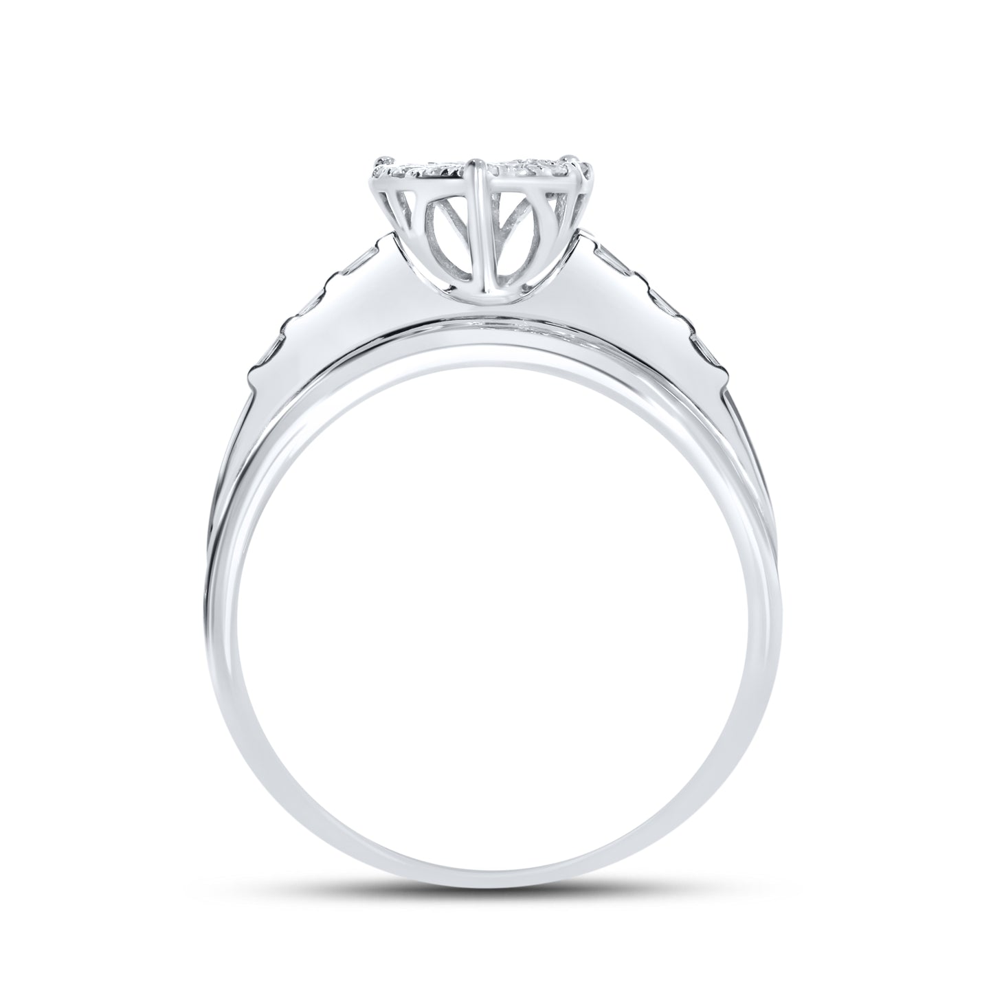 10kt White Gold 0.43 CTW Natural Diamond Ring