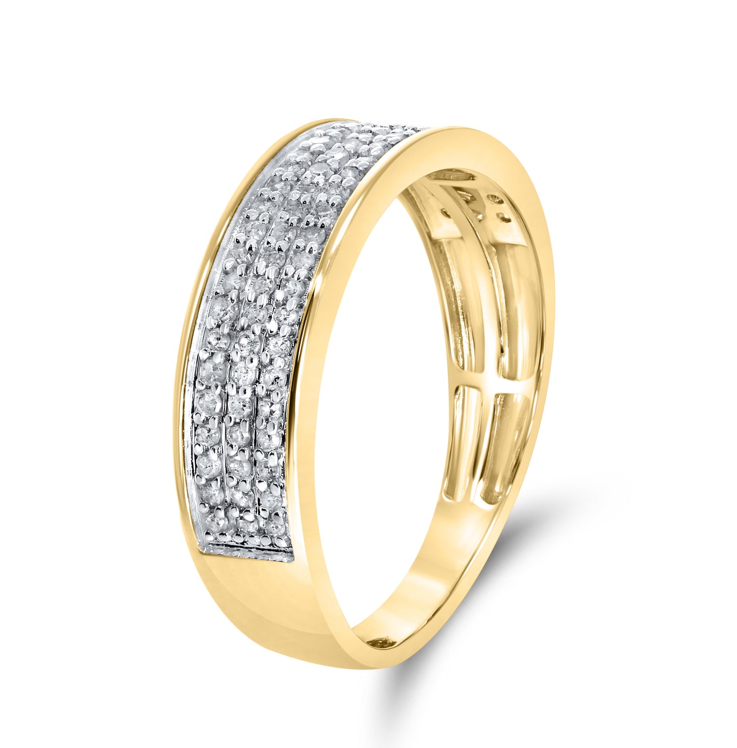 14K YELLOW GOLD MEN'S DIAMOND RING 0.66 CTW