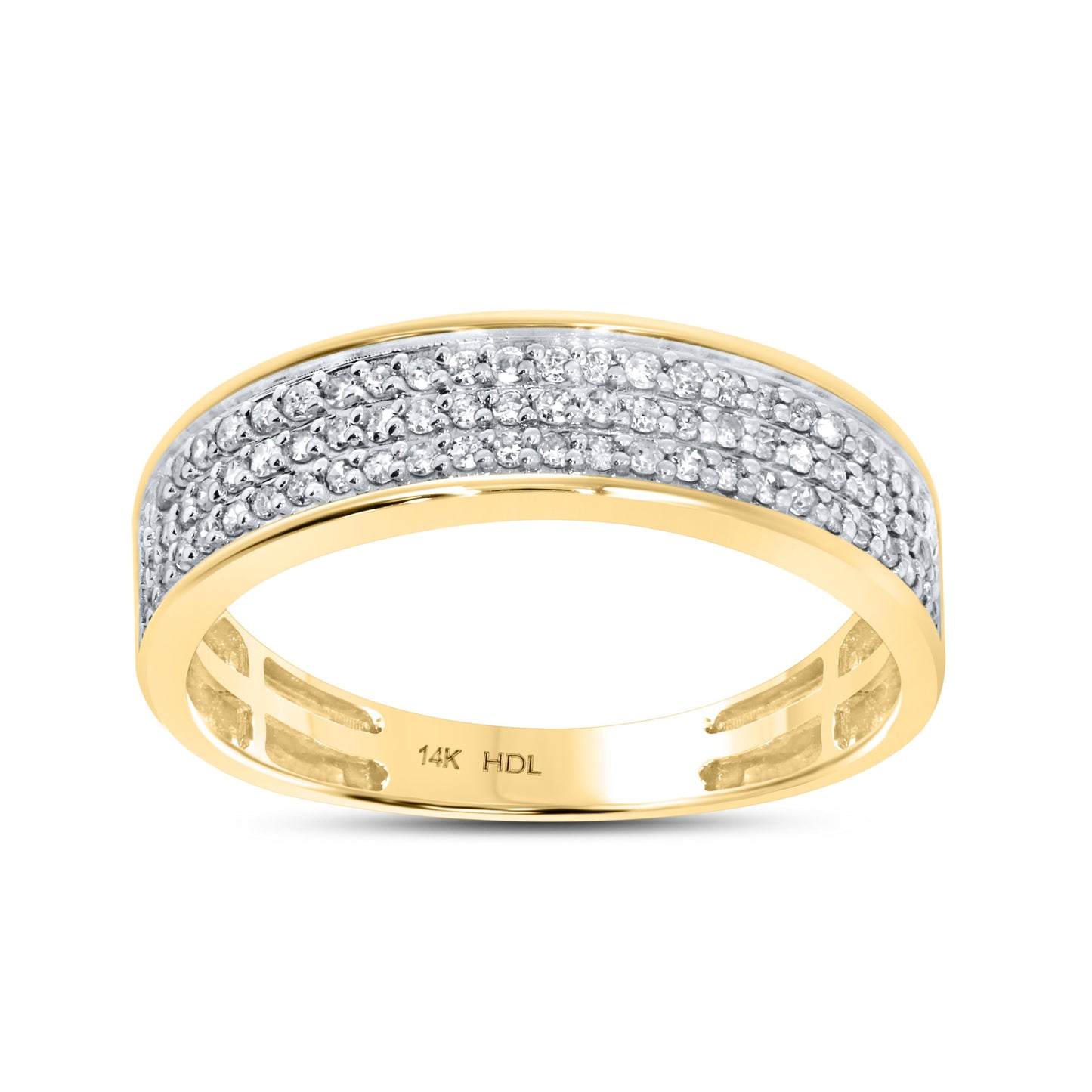 14K YELLOW GOLD MEN'S DIAMOND RING 0.66 CTW