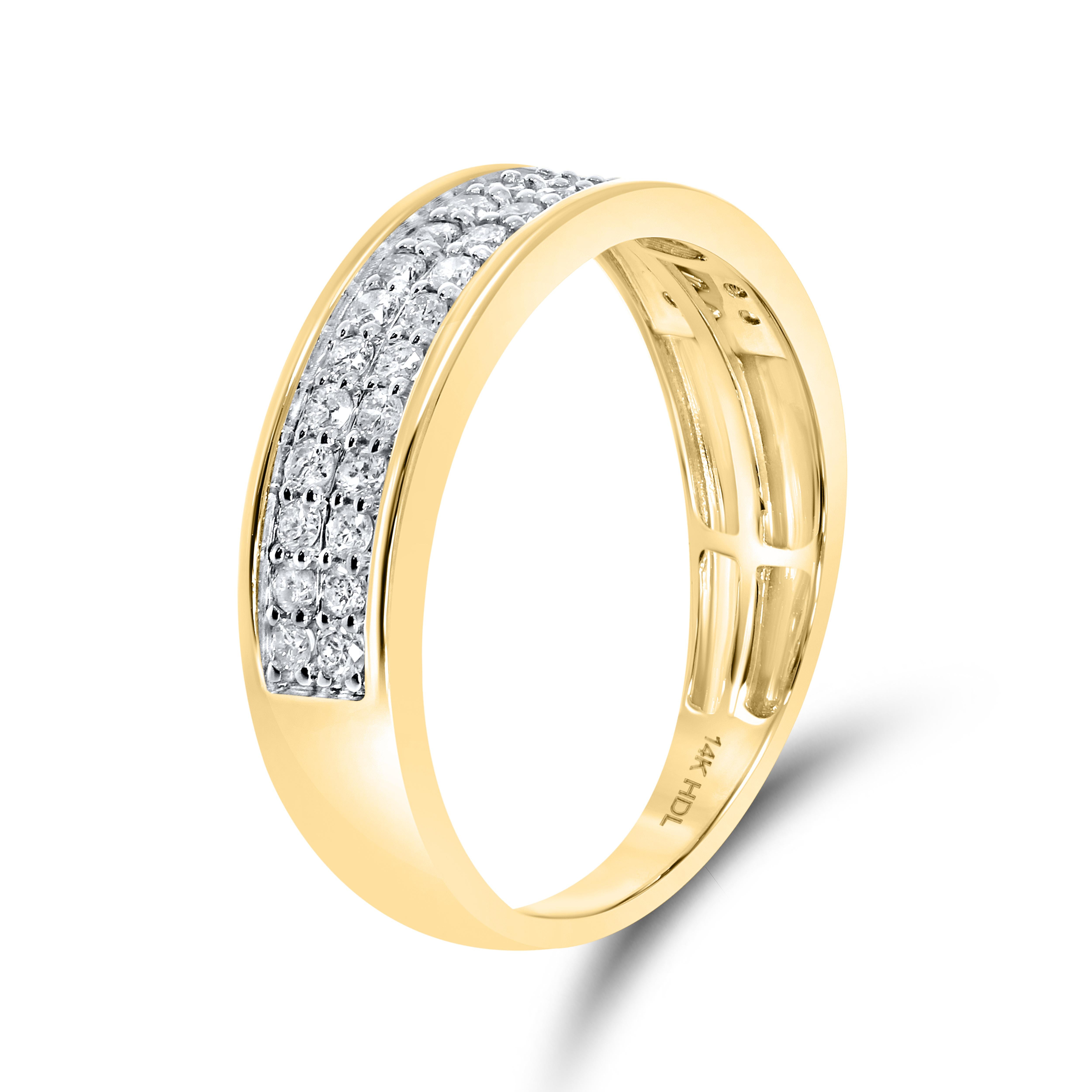 14K YELLOW GOLD DIAMOND RING 0.75 CTW