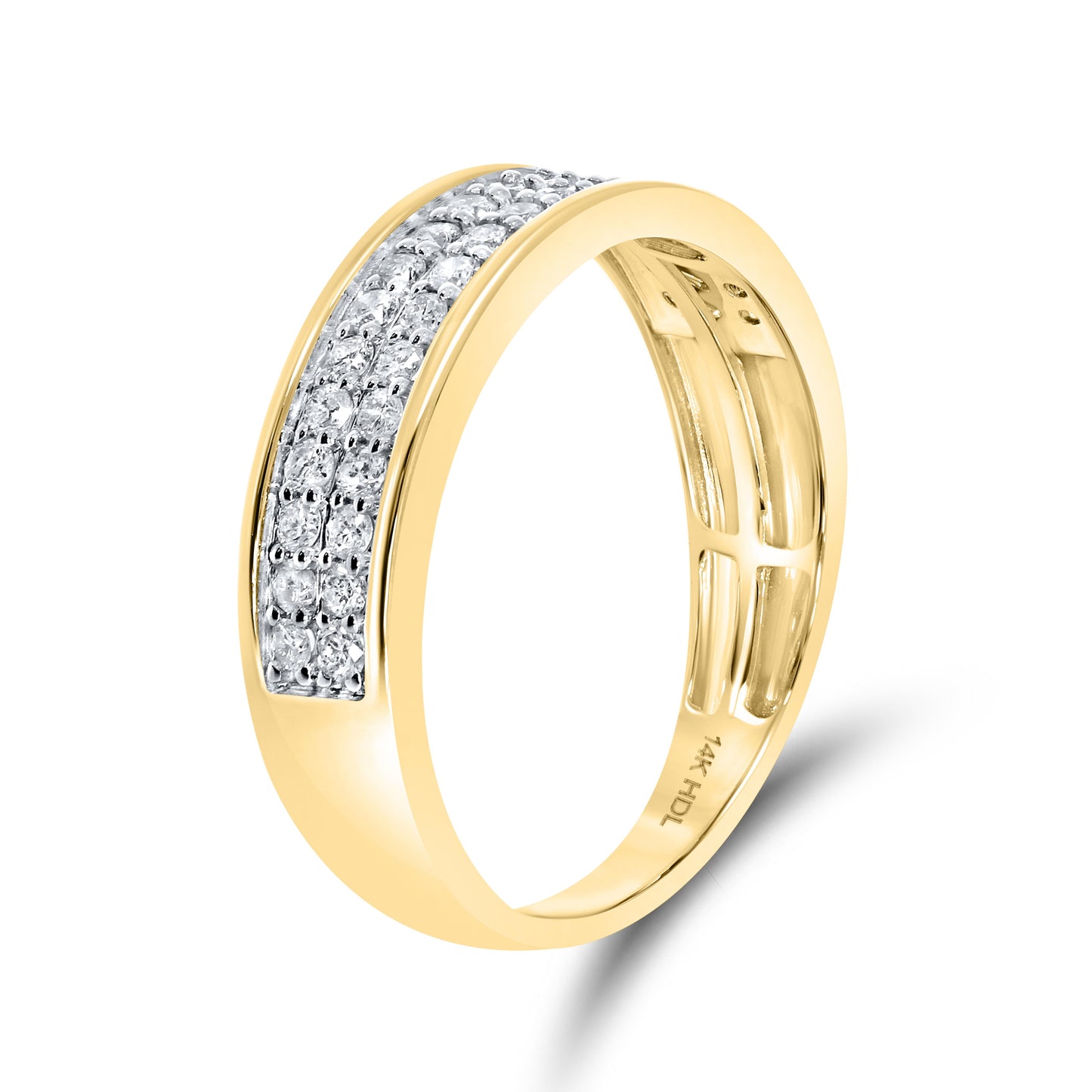 14K YELLOW GOLD DIAMOND RING 0.75 CTW