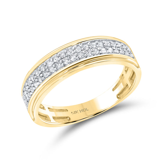 14K Yellow Gold Men’s Diamond Band 0.34 ctw