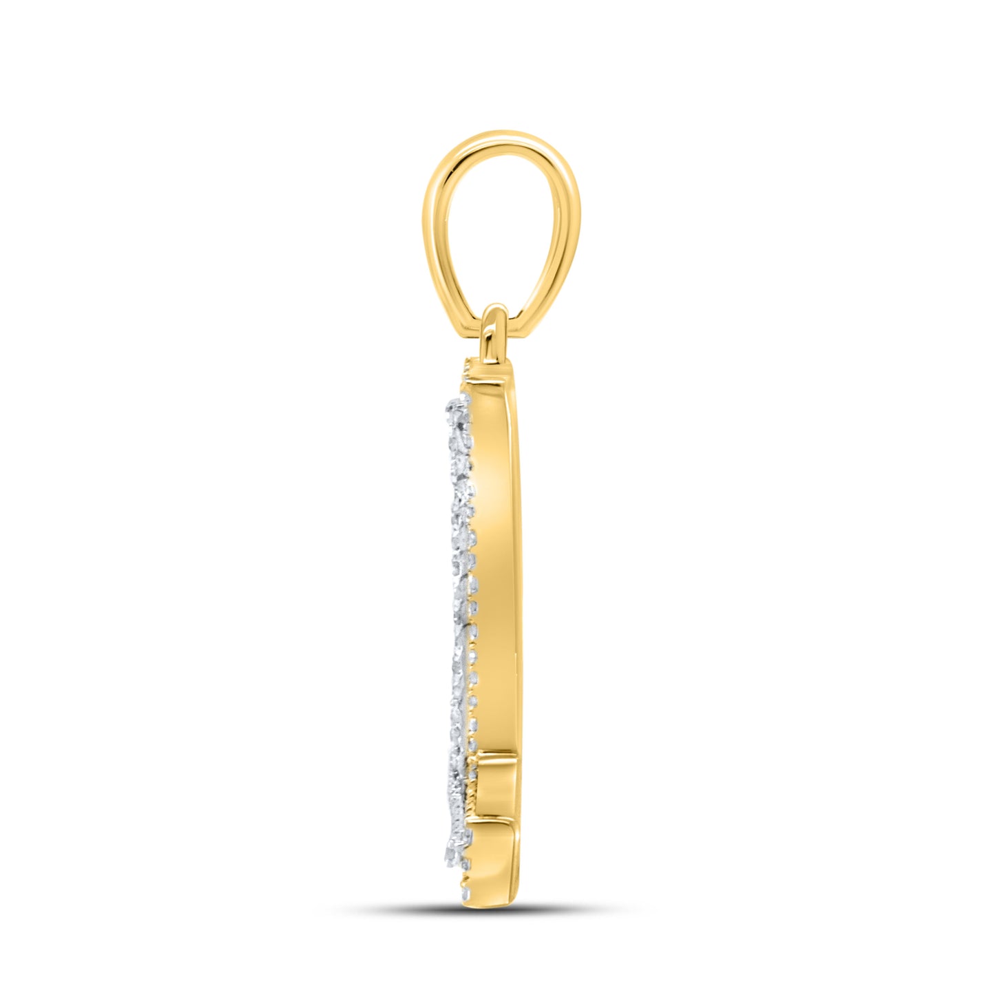 10kt Yellow Gold 0.22 CTW Diamond Initial L Charm