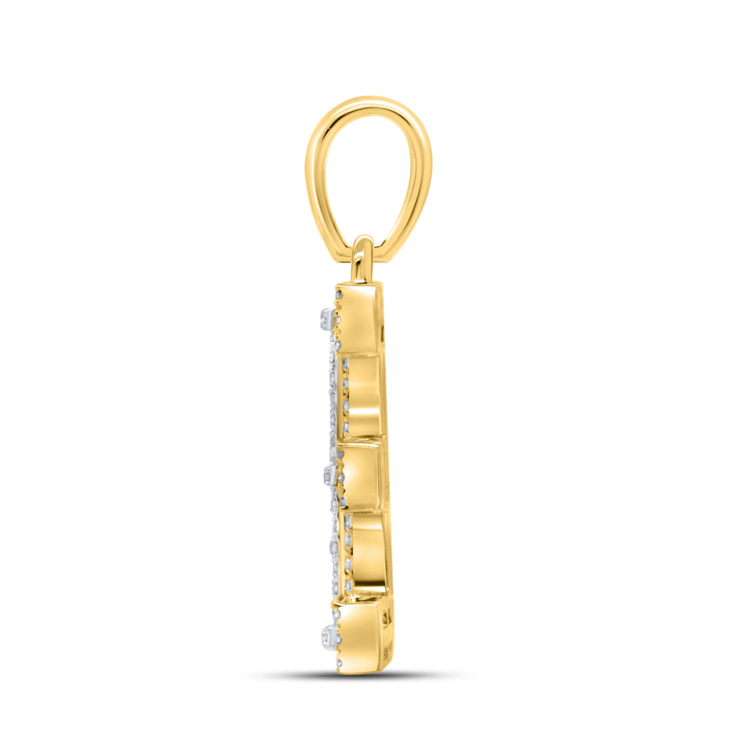 10kt Yellow Gold 0.31 CTW Diamond Initial E Charm