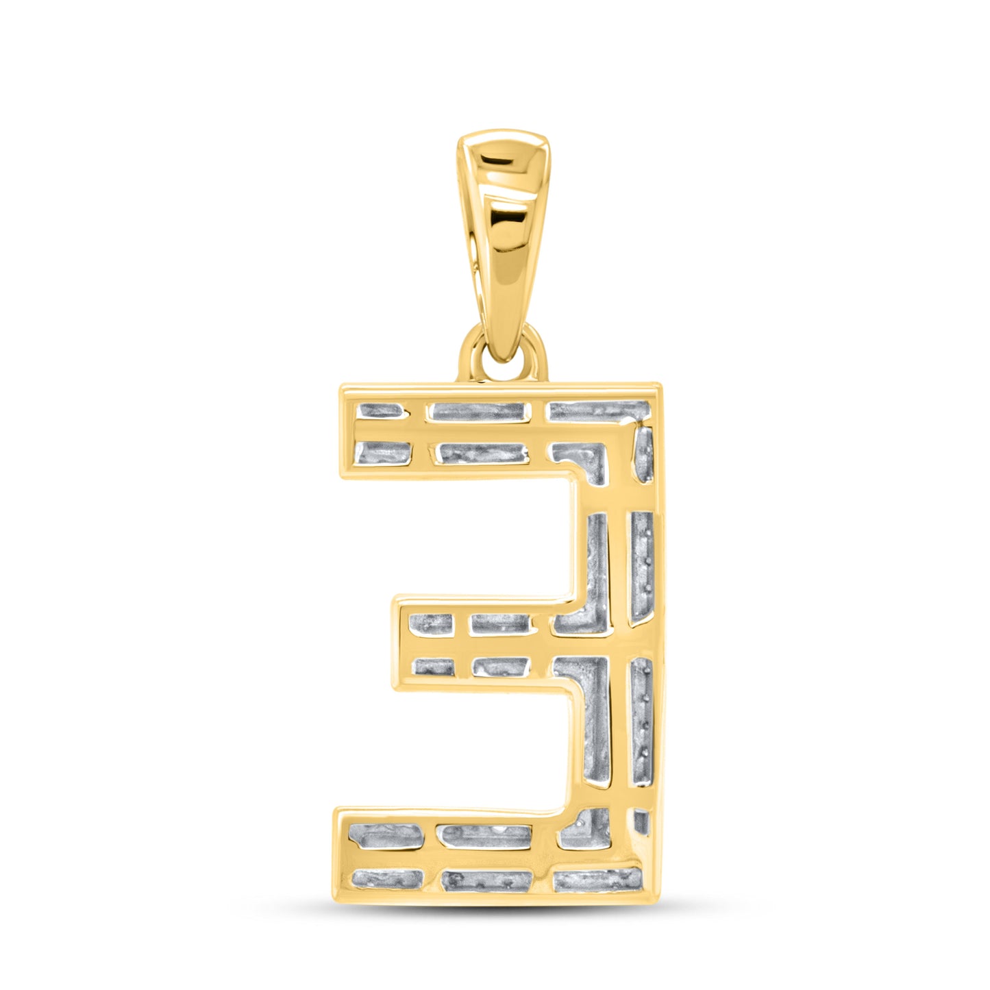 10kt Yellow Gold 0.31 CTW Diamond Initial E Charm