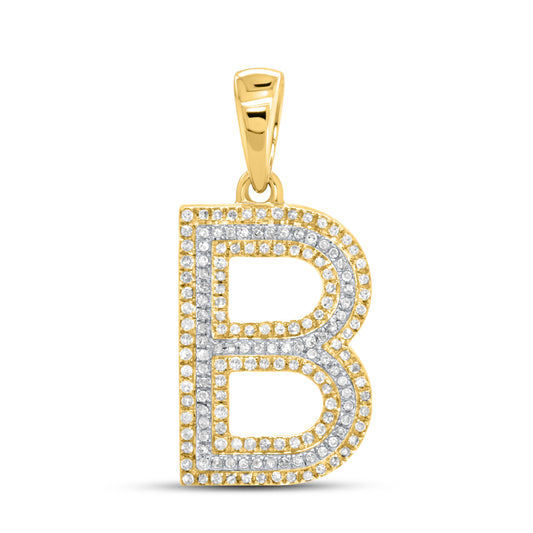 10kt Yellow Gold 0.38 CTW Diamond Initial B Charm