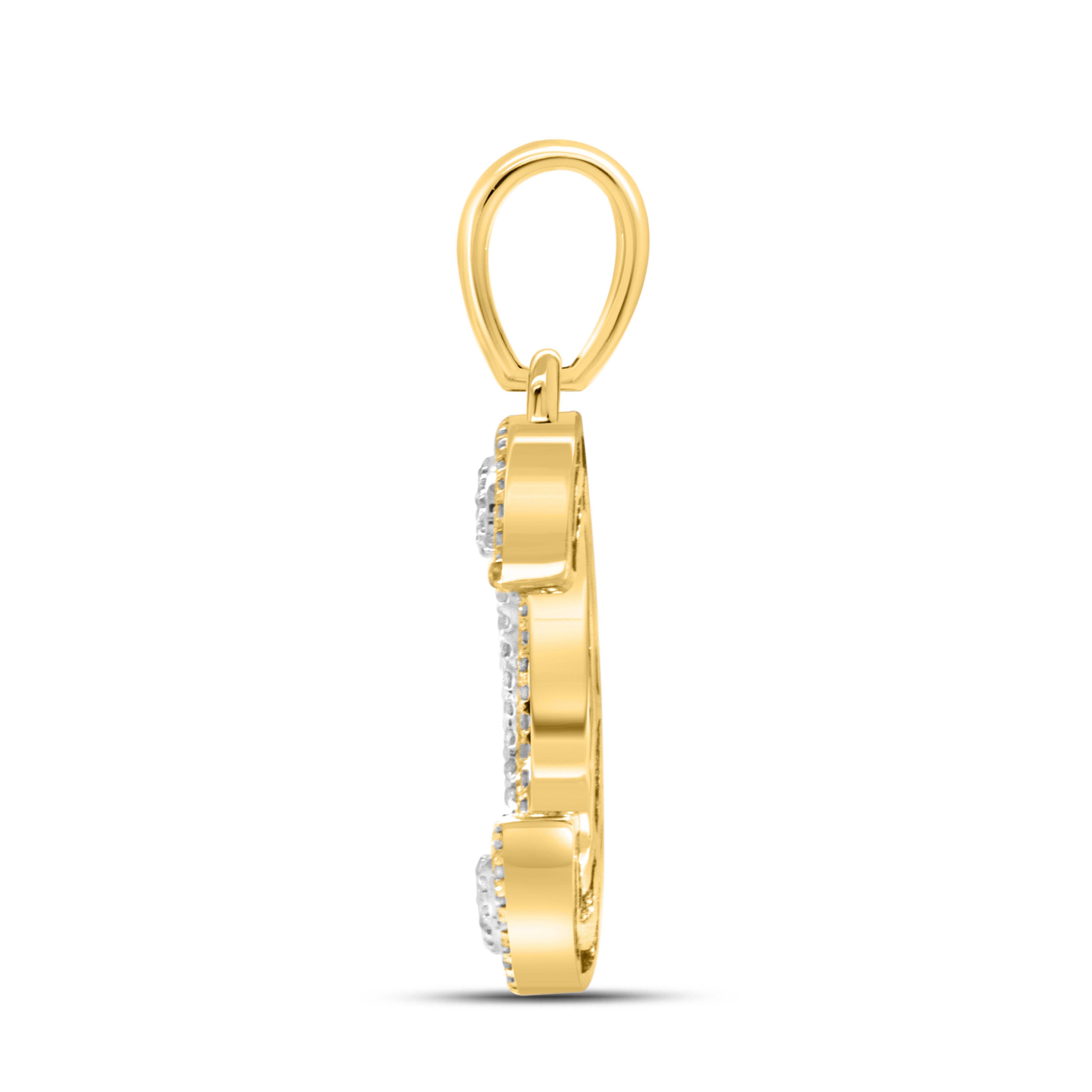 10kt Yellow Gold 0.33 CTW Diamond Initial C Charm