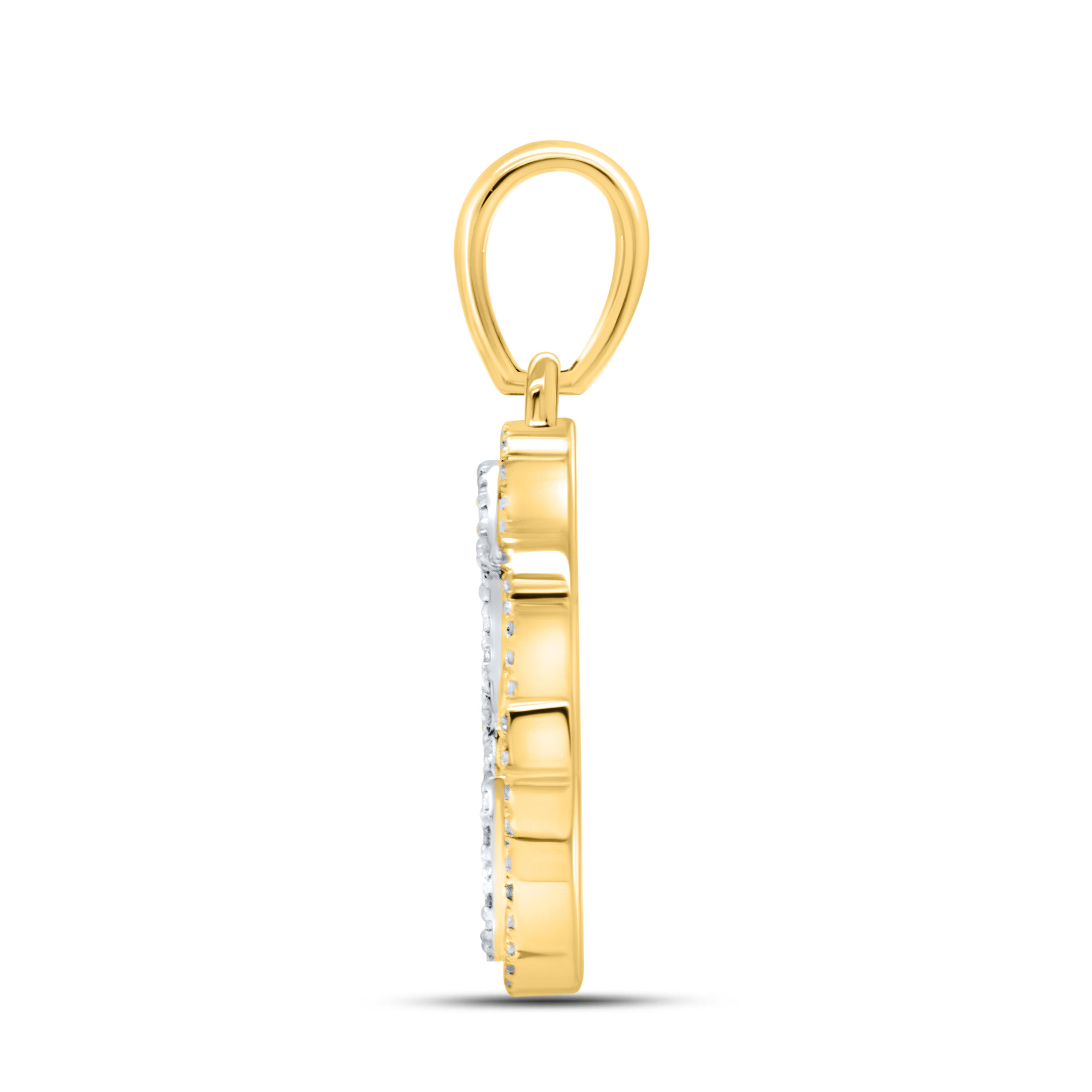 10kt yellow gold 0.33ctw Diamond Initial G Charm