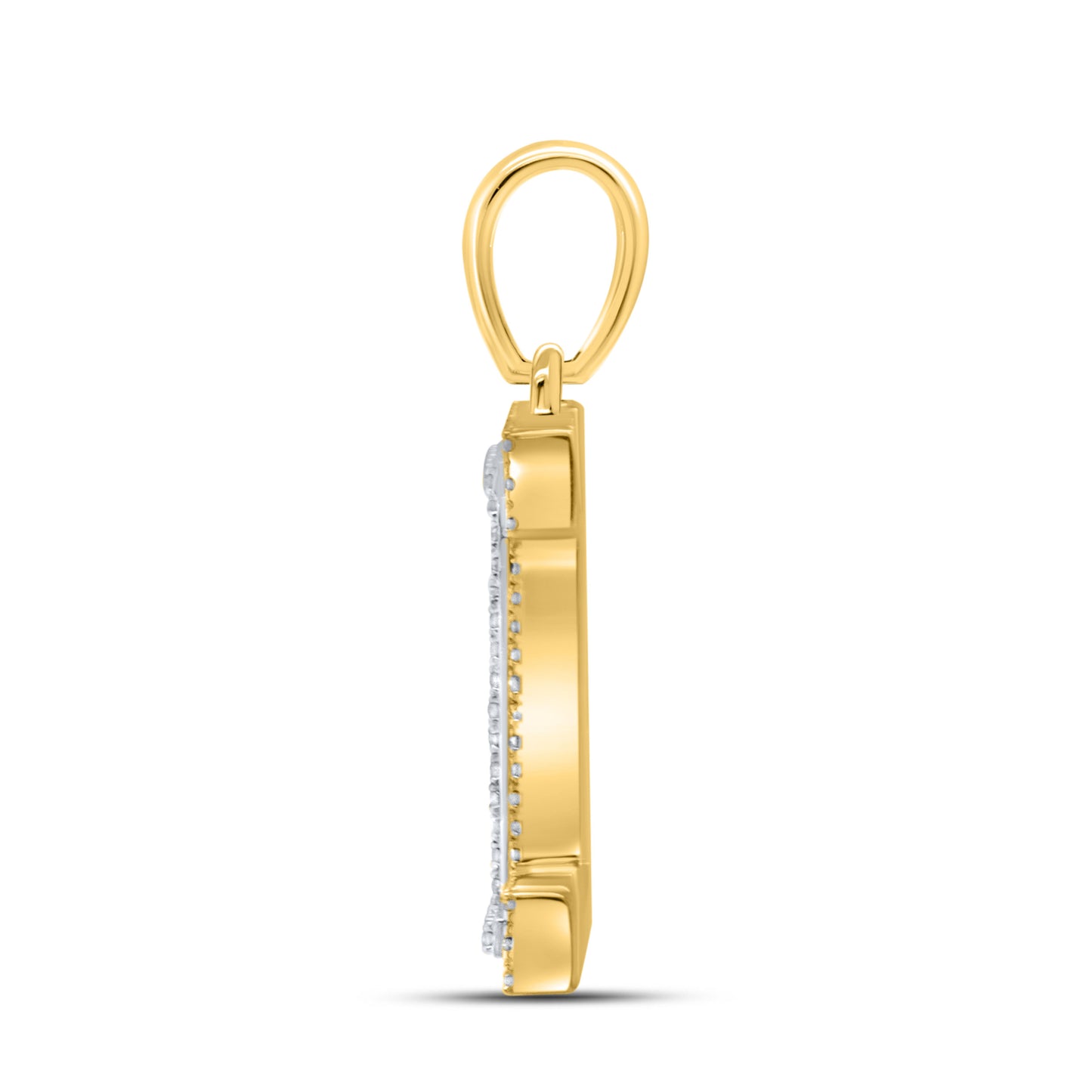 10kt Yellow Gold 0.32 CTW Diamond Initial I Charm