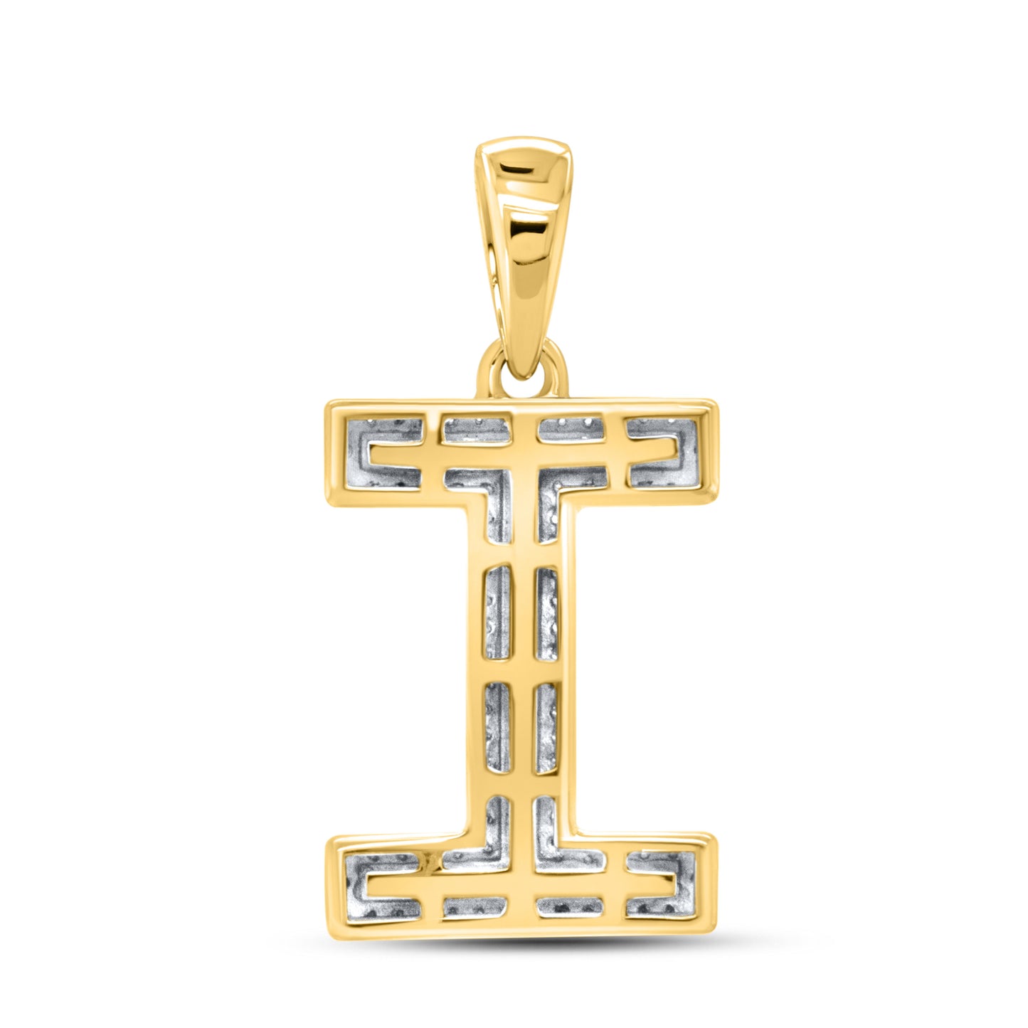 10kt Yellow Gold 0.32 CTW Diamond Initial I Charm