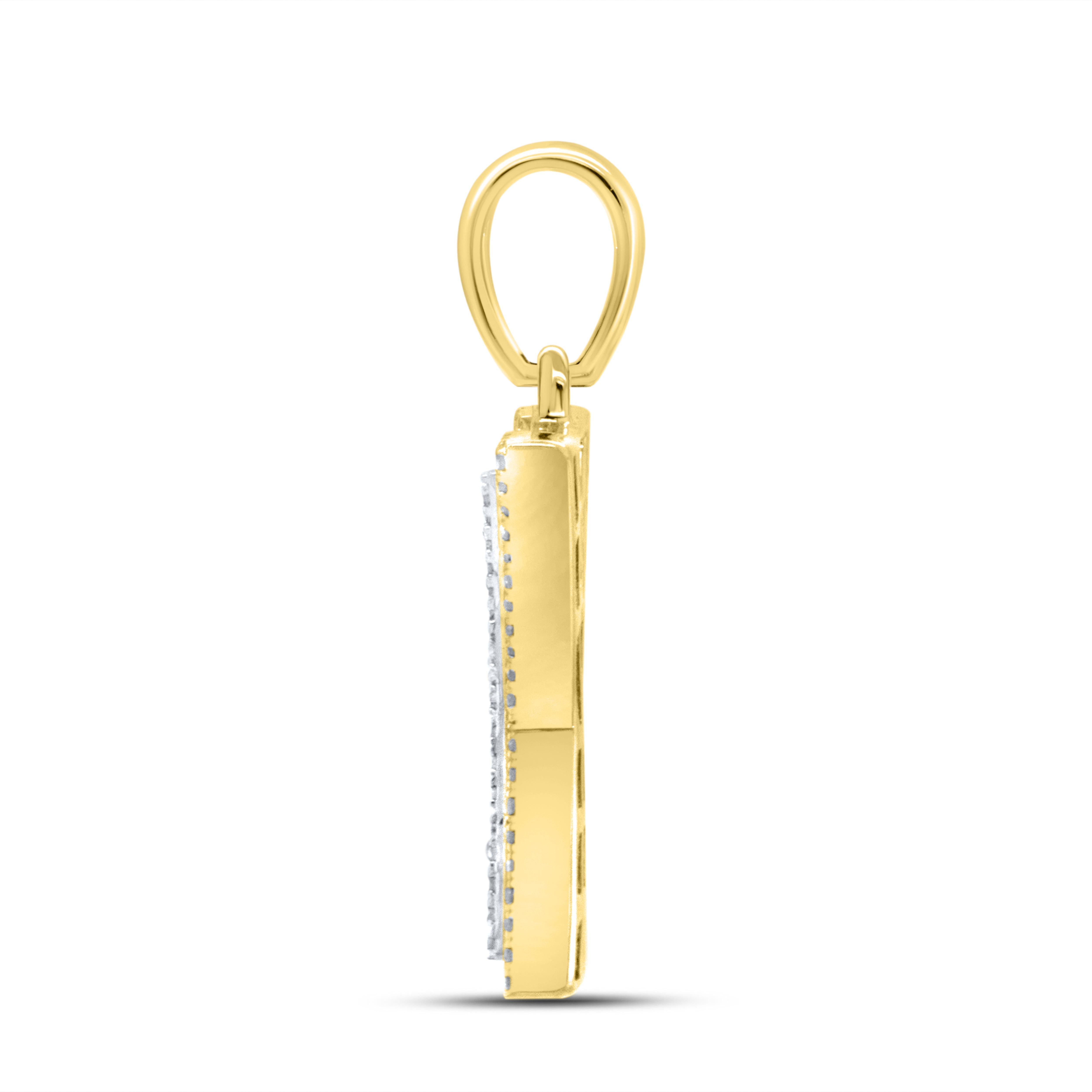 10kt yellow gold 0.24ctw Diamond Initial Y Charm