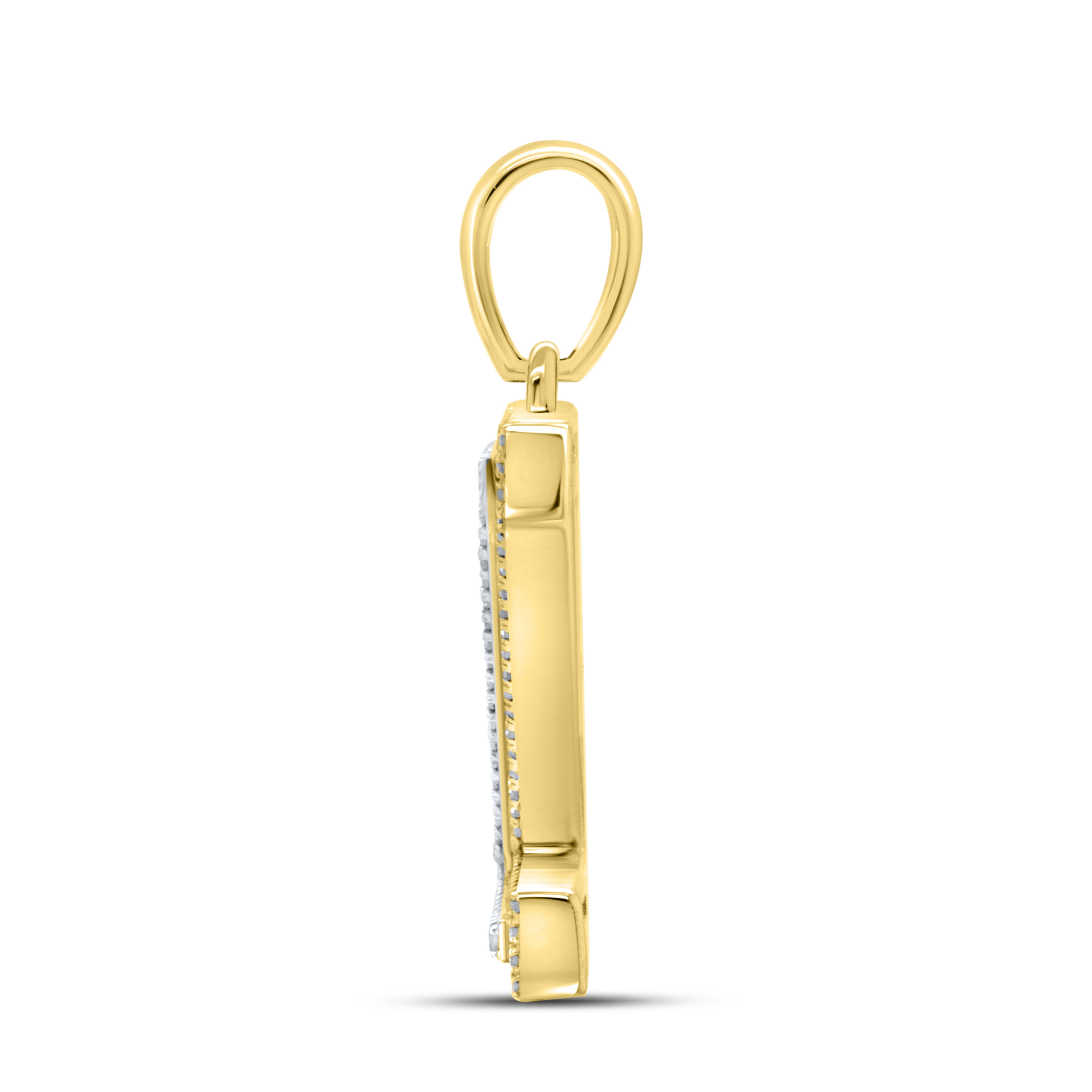 10kt yellow gold 0.37ctw Diamond Initial Z Charm