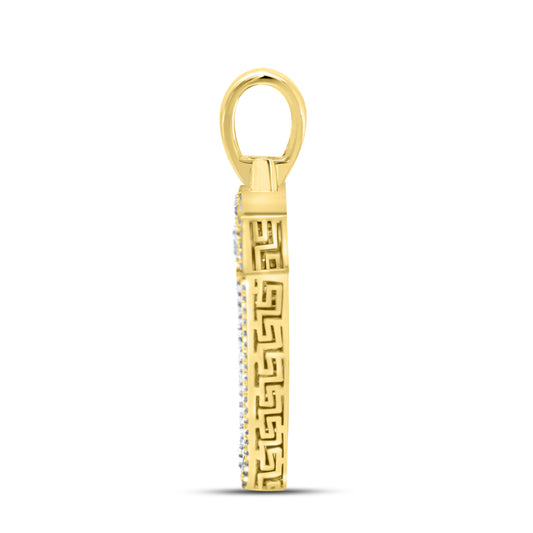 10k yellow gold 0.60 CTW Diamond Initial V Charm