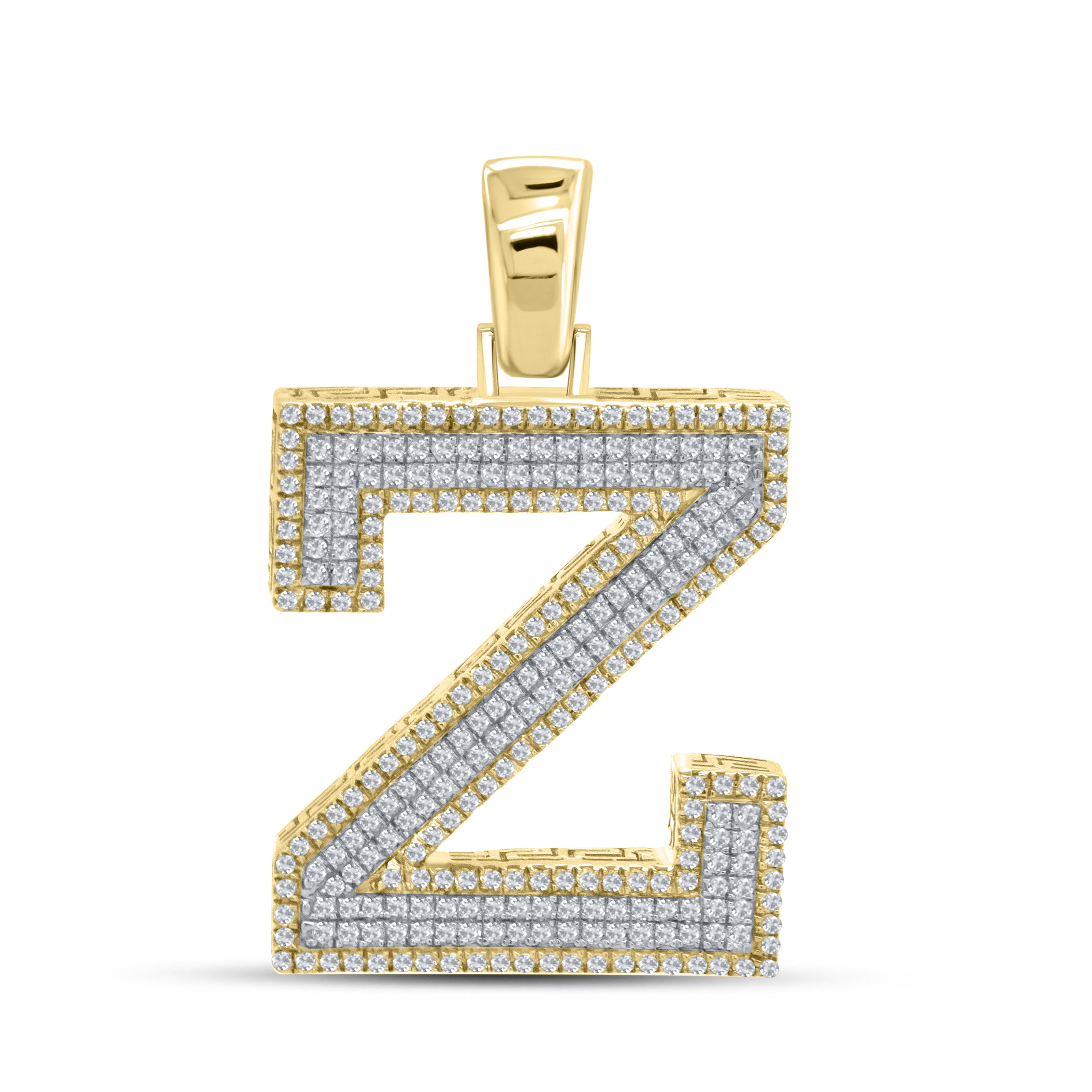 10k Yellow gold 0.81 CTW Diamond Initial Z Charm