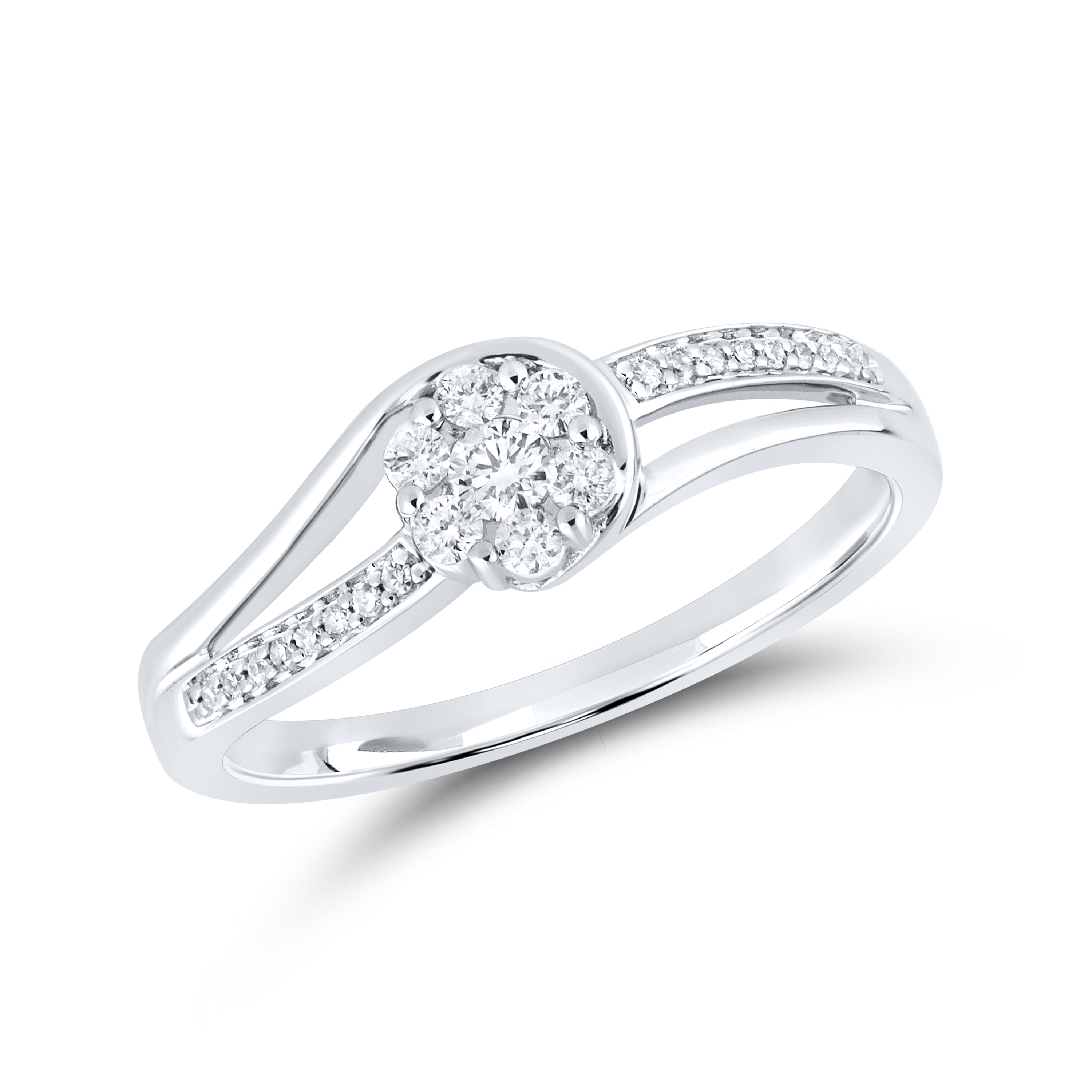 10kt White gold 0.20 CTW Fashion Diamond ring