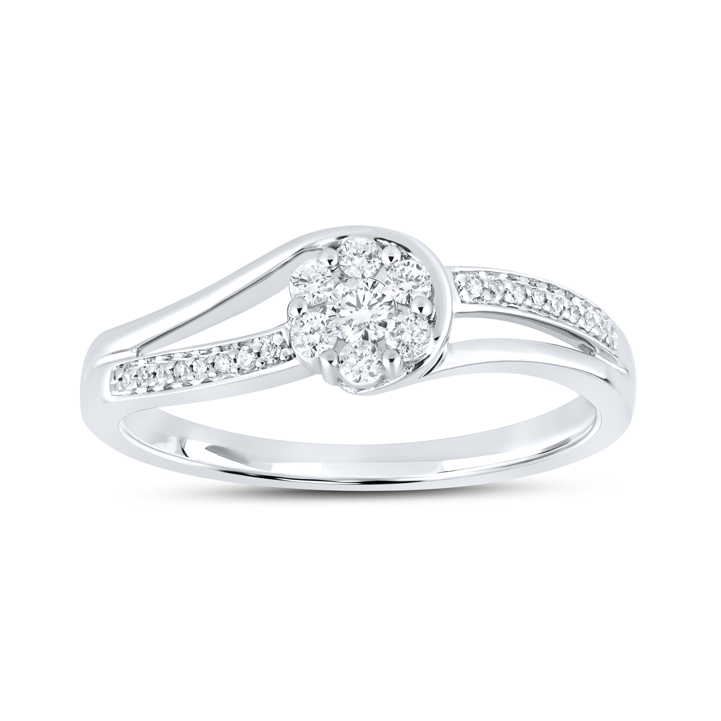 10kt White gold 0.20 CTW Fashion Diamond ring
