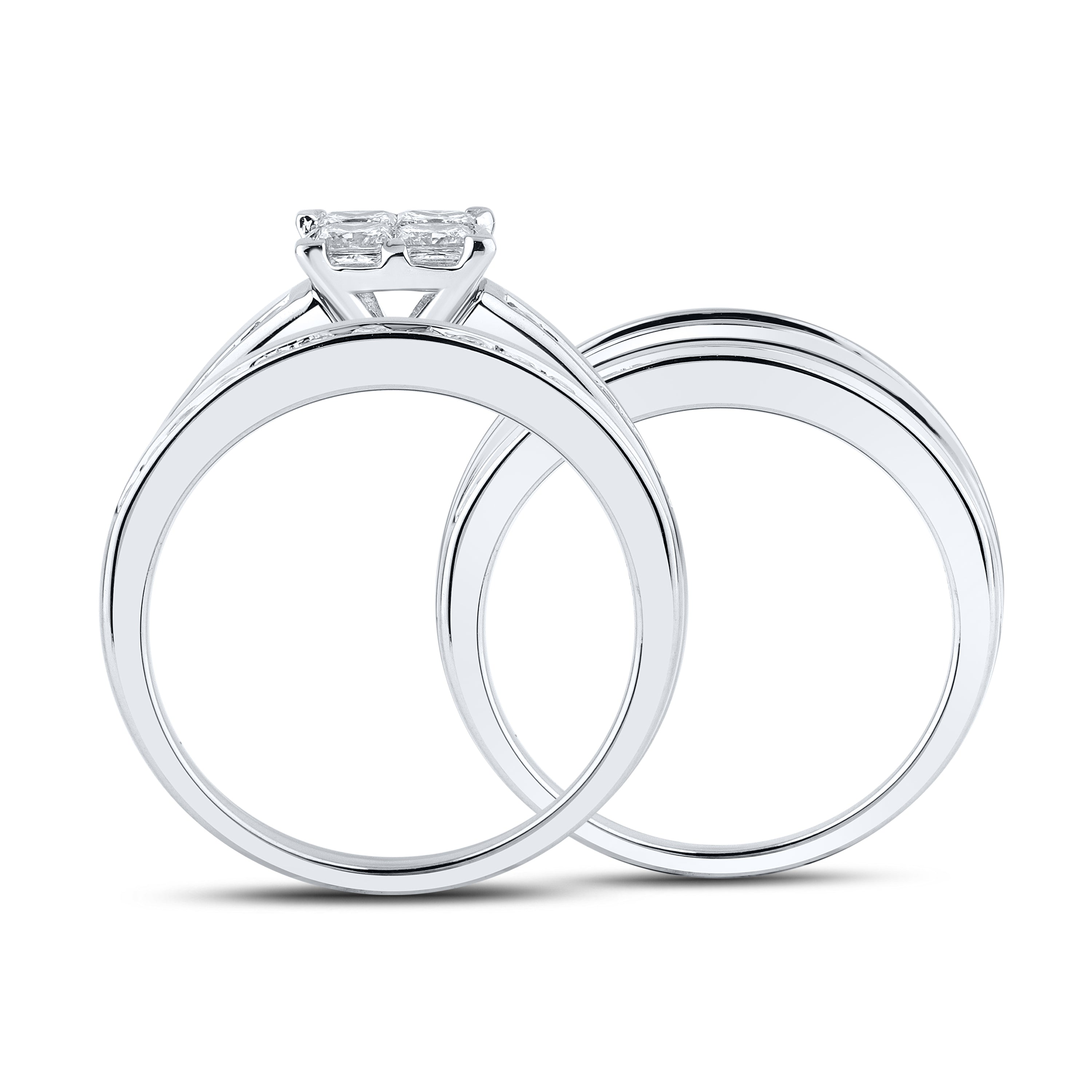 14kt White Gold 1.97 CTW Natural Diamond bridal trio set