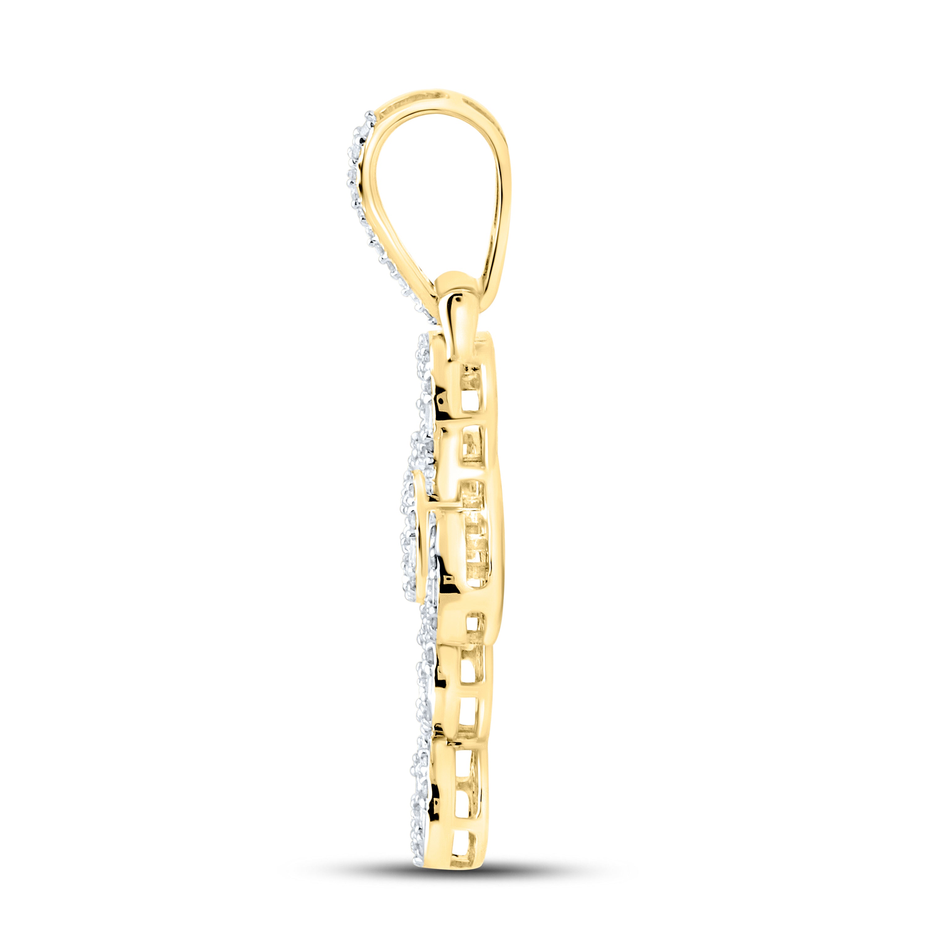 10kt Yellow Gold 1 CTW Diamond Cross Charm