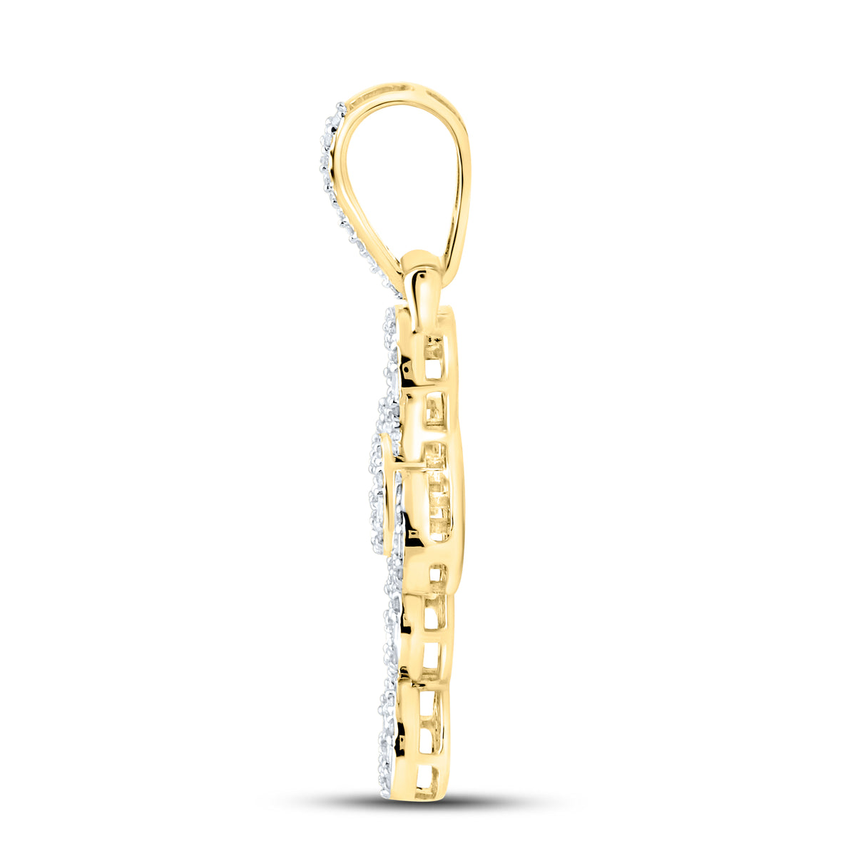 10kt Yellow Gold 1 CTW Diamond Cross Charm