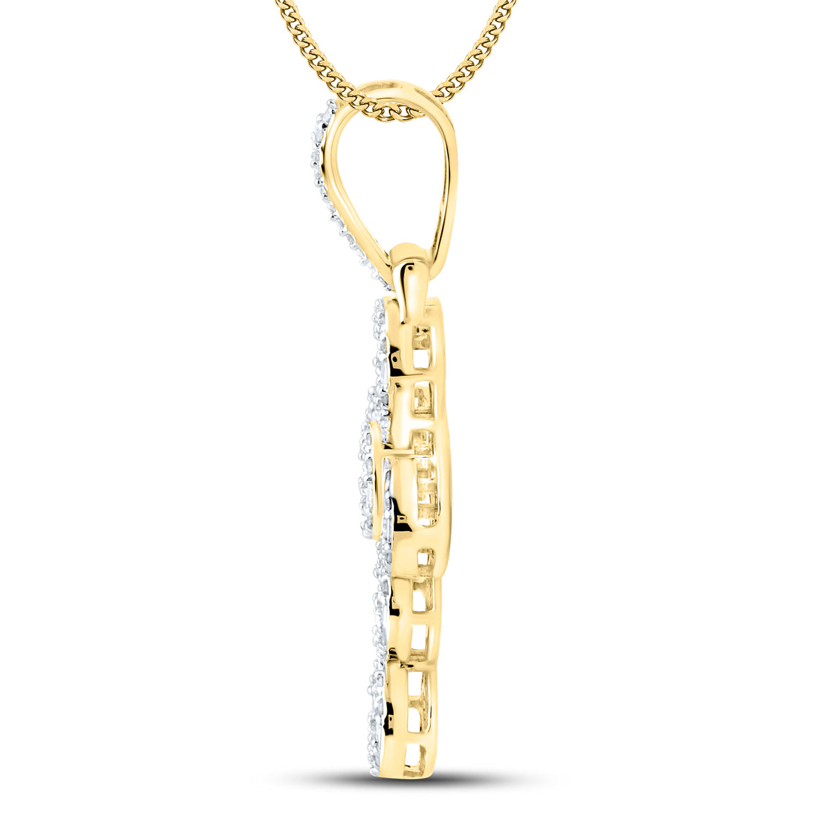 10kt Yellow Gold 1 CTW Diamond Cross Charm