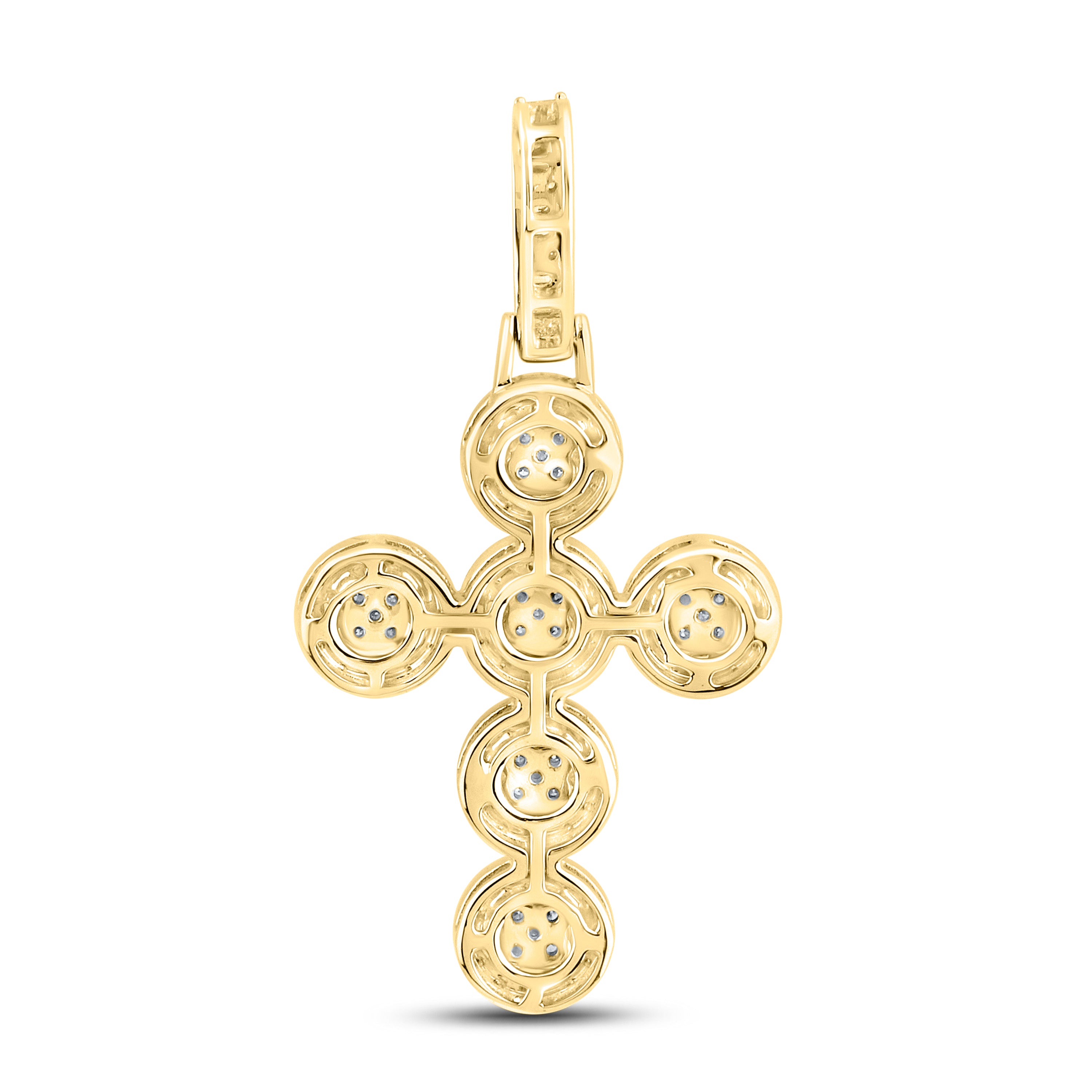 10kt Yellow Gold 1 CTW Diamond Cross Charm
