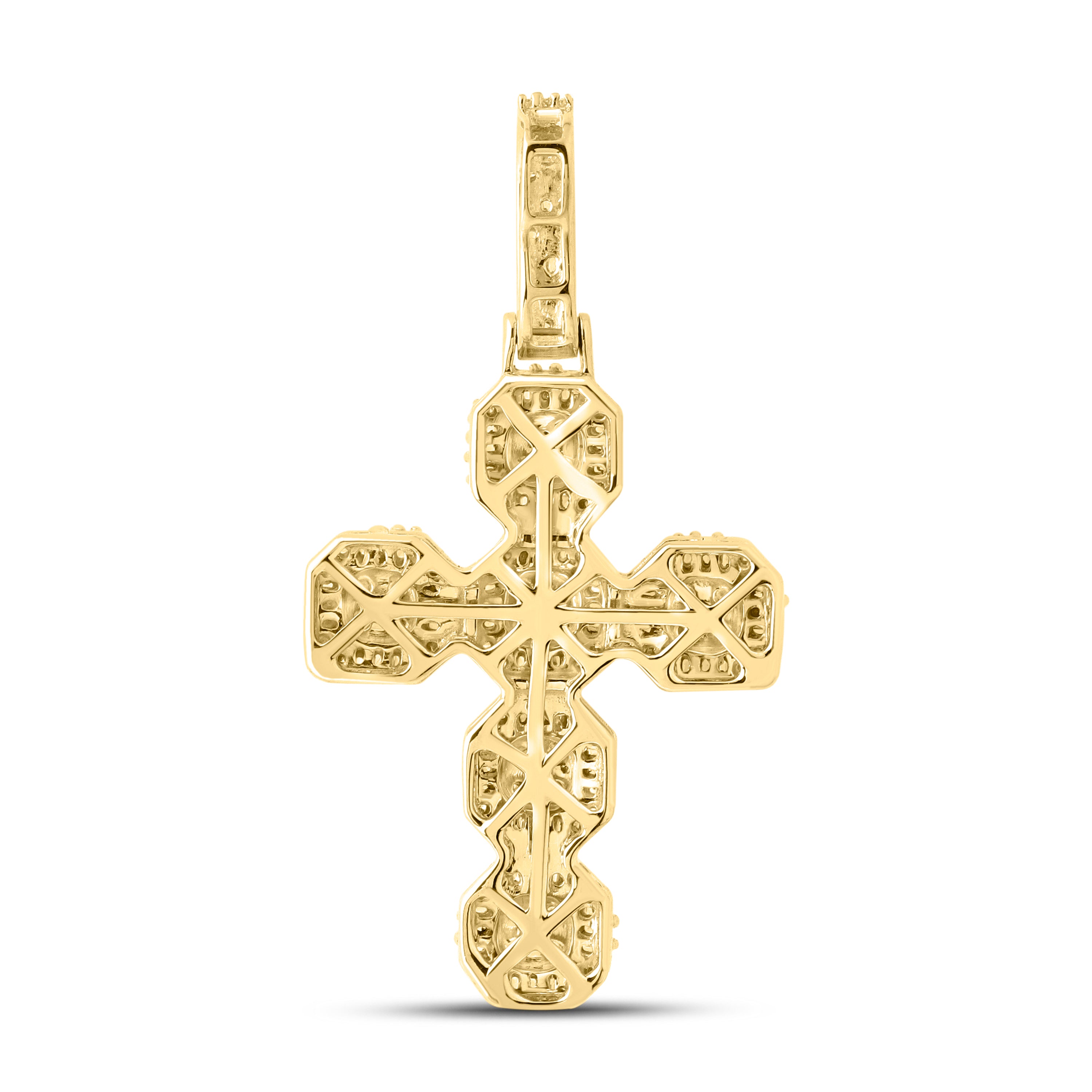 10kt Yellow Gold 0.99 CTW Diamond Cross Charm