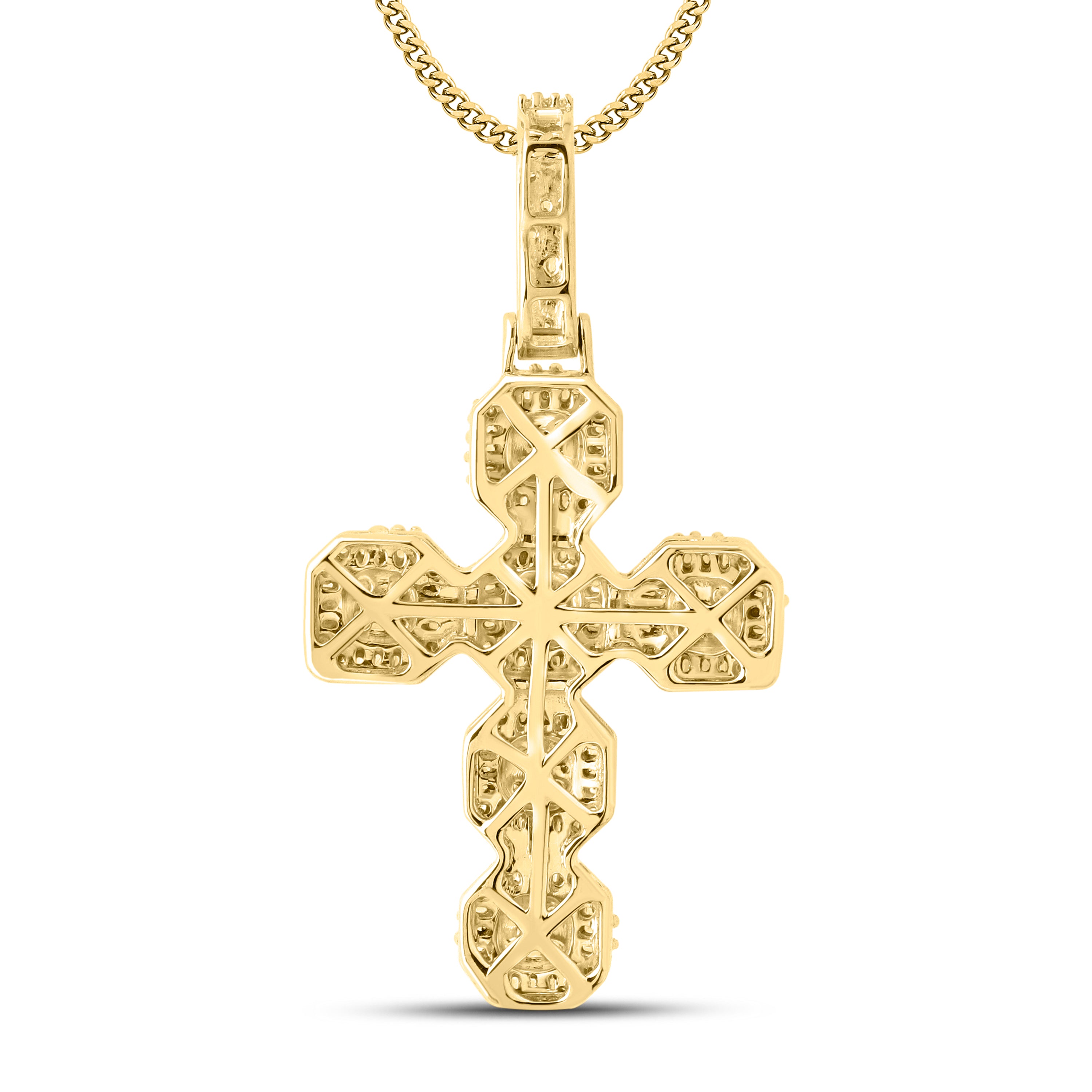 10kt Yellow Gold 0.99 CTW Diamond Cross Charm