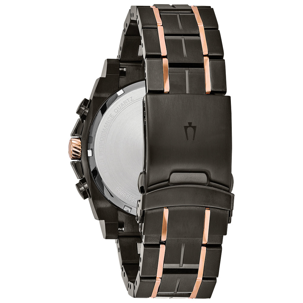 Men's Precisionist Champlain Diamond-Accent Gray & Rose Gold-Tone Stainless Steel Bracelet Watch 46.5mm