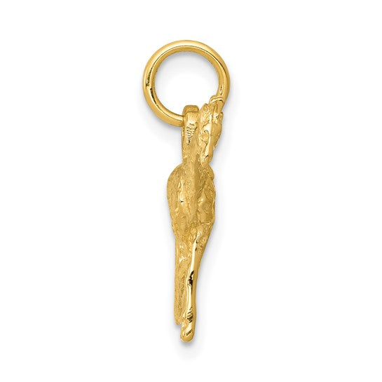 14kt Yellow Gold Solid Polished 3-D Giraffe Charm
