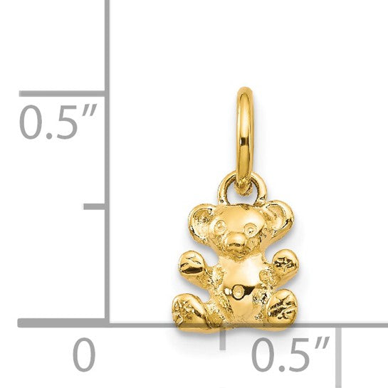14kt Yellow Gold Polished Teddy Bear Charm