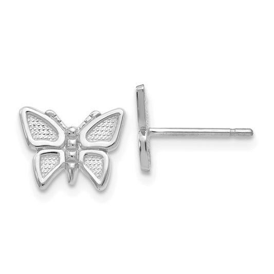 14kt White Gold Butterfly Earrings