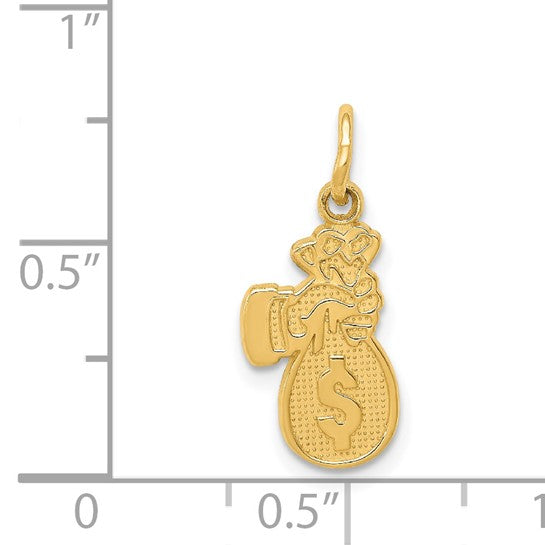 14kt Yellow Gold Money Bag Charm