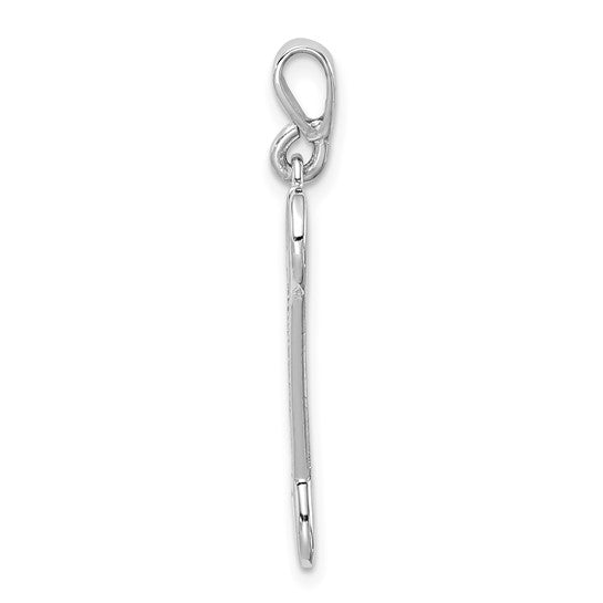 14kt White Gold 3D Wrench Pendant