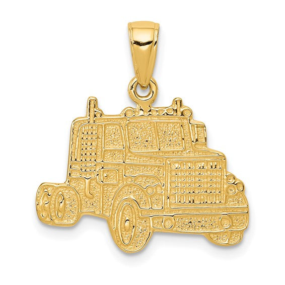 14kt Yellow Gold Truck Cab Pendant