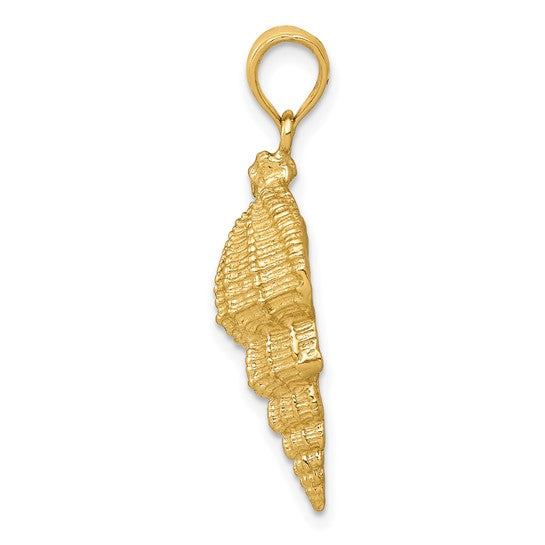 14kt Yellow Gold Conch Shell Pendant