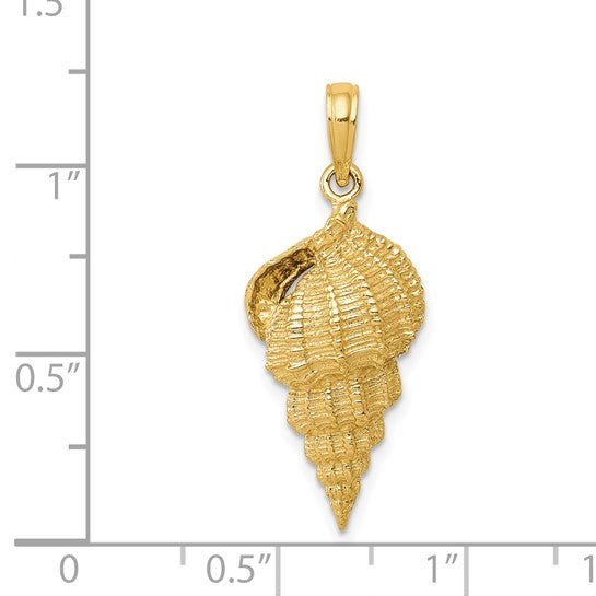 14kt Yellow Gold Conch Shell Pendant