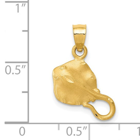 14KT Yellow Gold Stingray Pendant