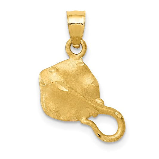 14KT Yellow Gold Stingray Pendant