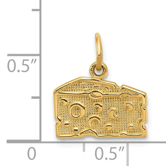 14kt Yellow Gold Swiss Cheese Charm