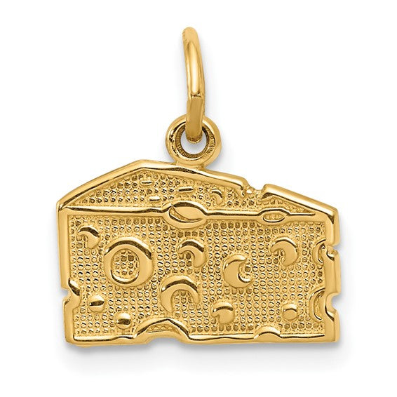 14kt Yellow Gold Swiss Cheese Charm