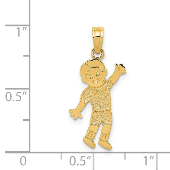 14kt Yellow Gold Boy Pendant