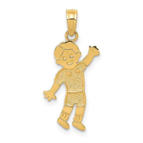 14kt Yellow Gold Boy Pendant
