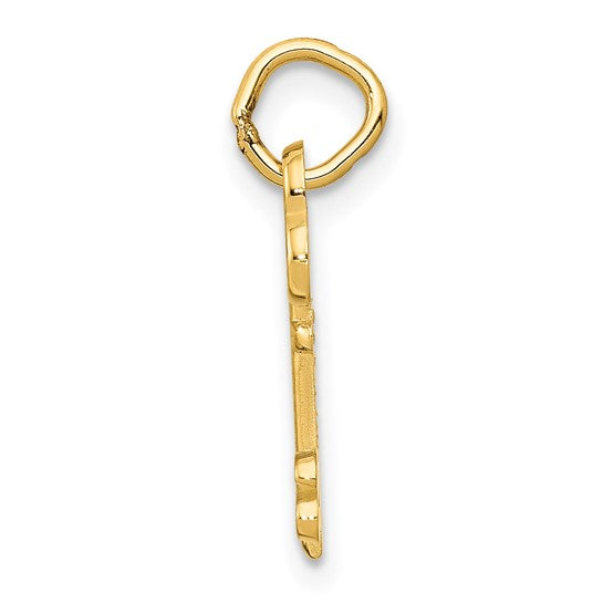 14kt Yellow Gold Key Letter S Initial Charm